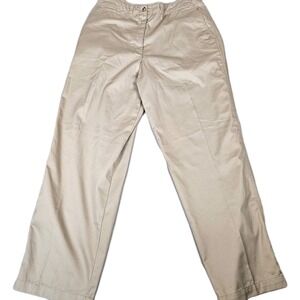 White Stag Womens Khaki Pants Size 18 NWT Twill Straight Leg Beige Casual